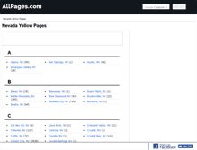 Tablet Screenshot of nv.allpages.com